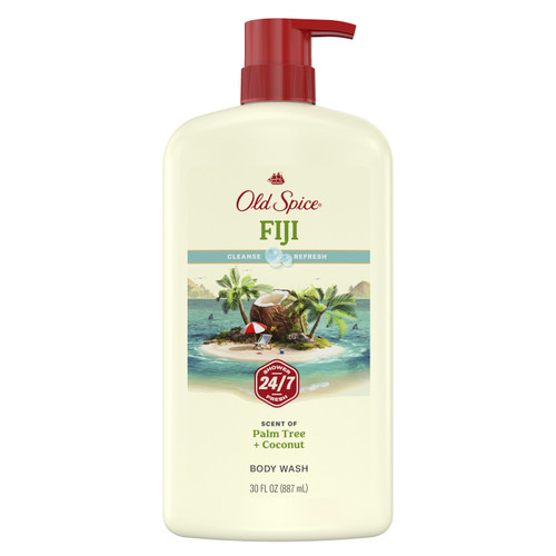 Old Spice Men's Body Wash Fiji with Palm Tree, 30 Oz front side