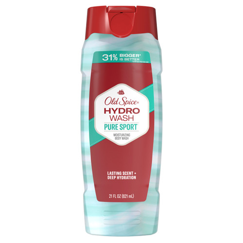 Old Spice Men's Body Wash, Hydro Wash Pure Sport Plus, 21 Oz
front