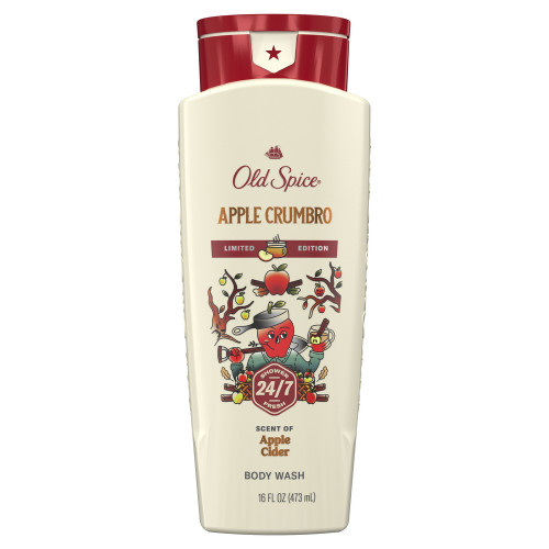 Old Spice Men's Body Wash, Apple Crumbro, 16oz front
