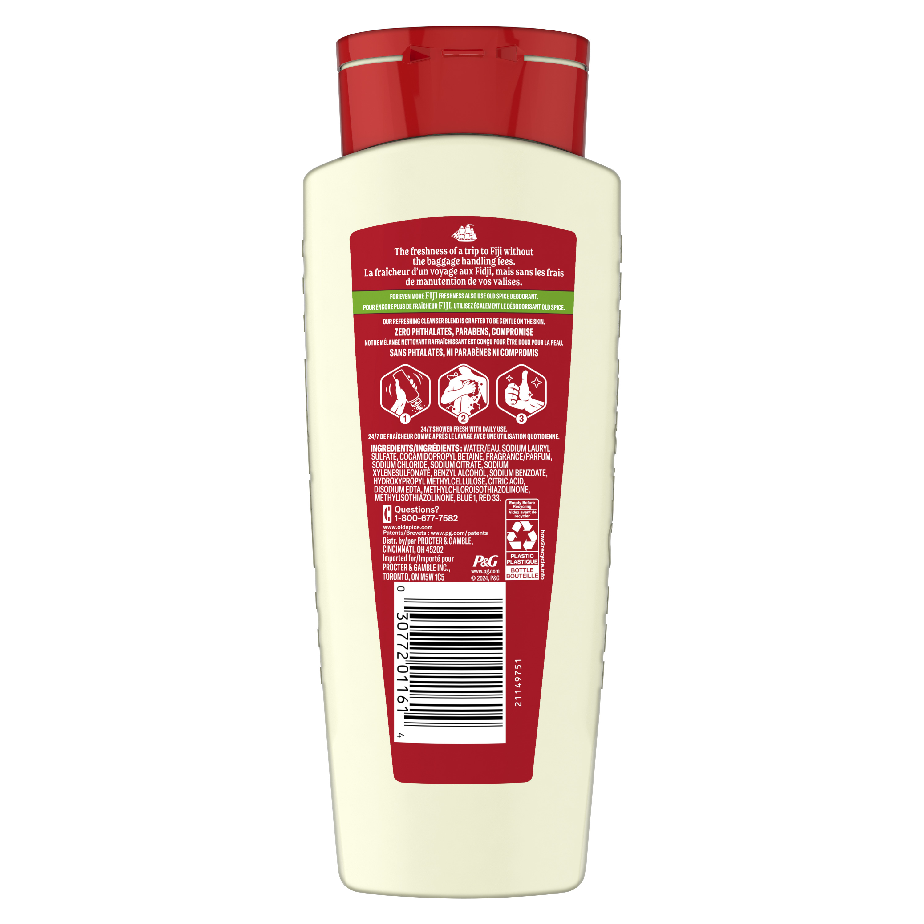 Old Spice Men's Body Wash Fiji with Palm Tree, 18 Oz
back