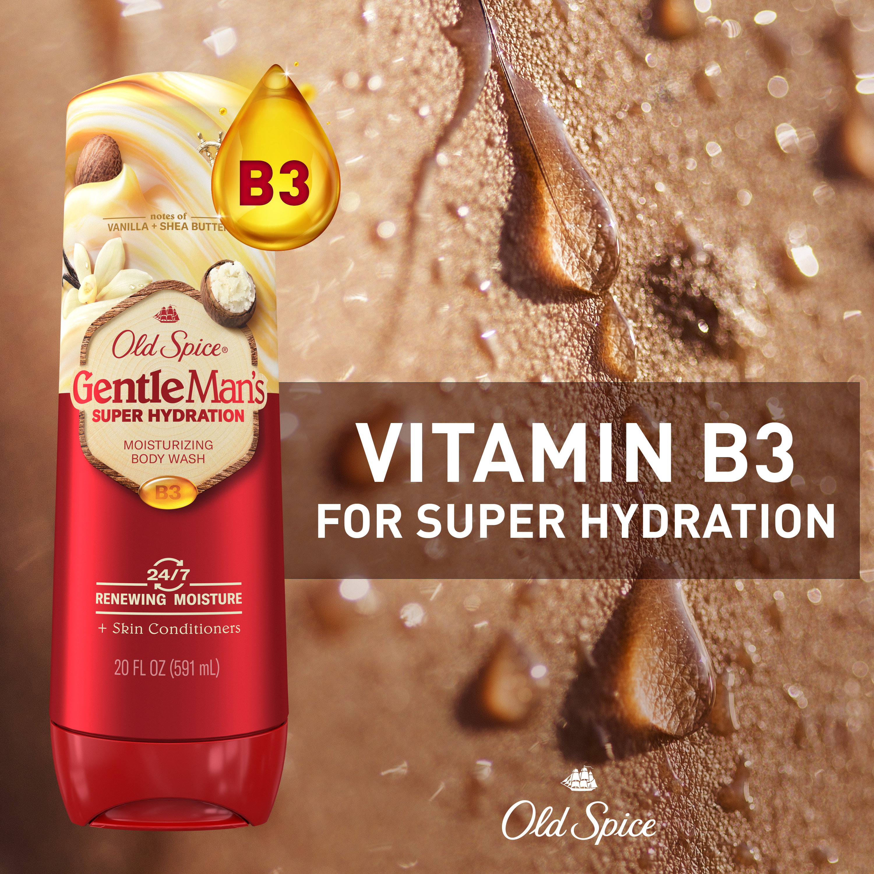 Old Spice Super Hydration Body Wash GentleMan’s Blend Vanilla + Shae
