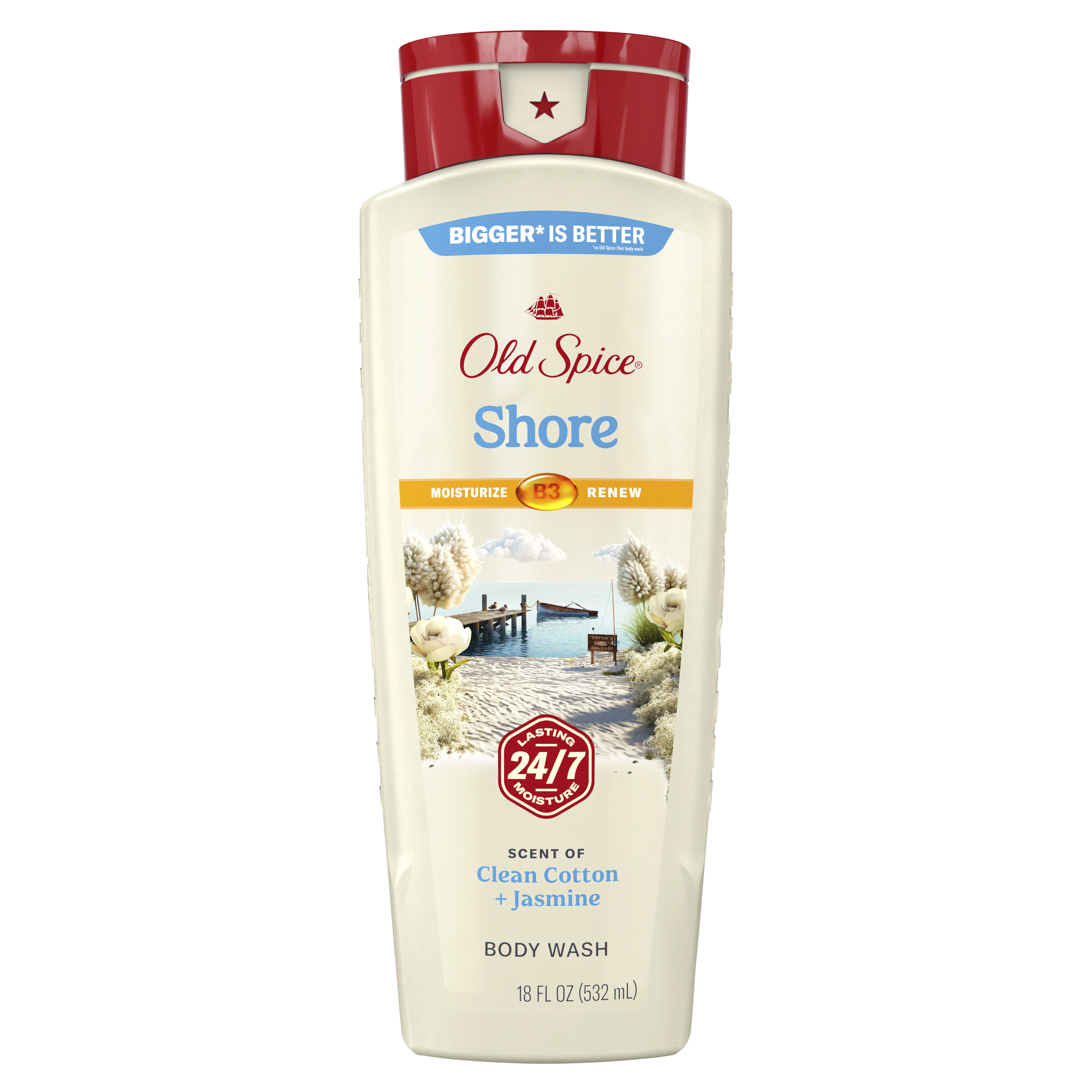 Old Spice Men's Body Wash for Men, Shore Scent, 18 Oz