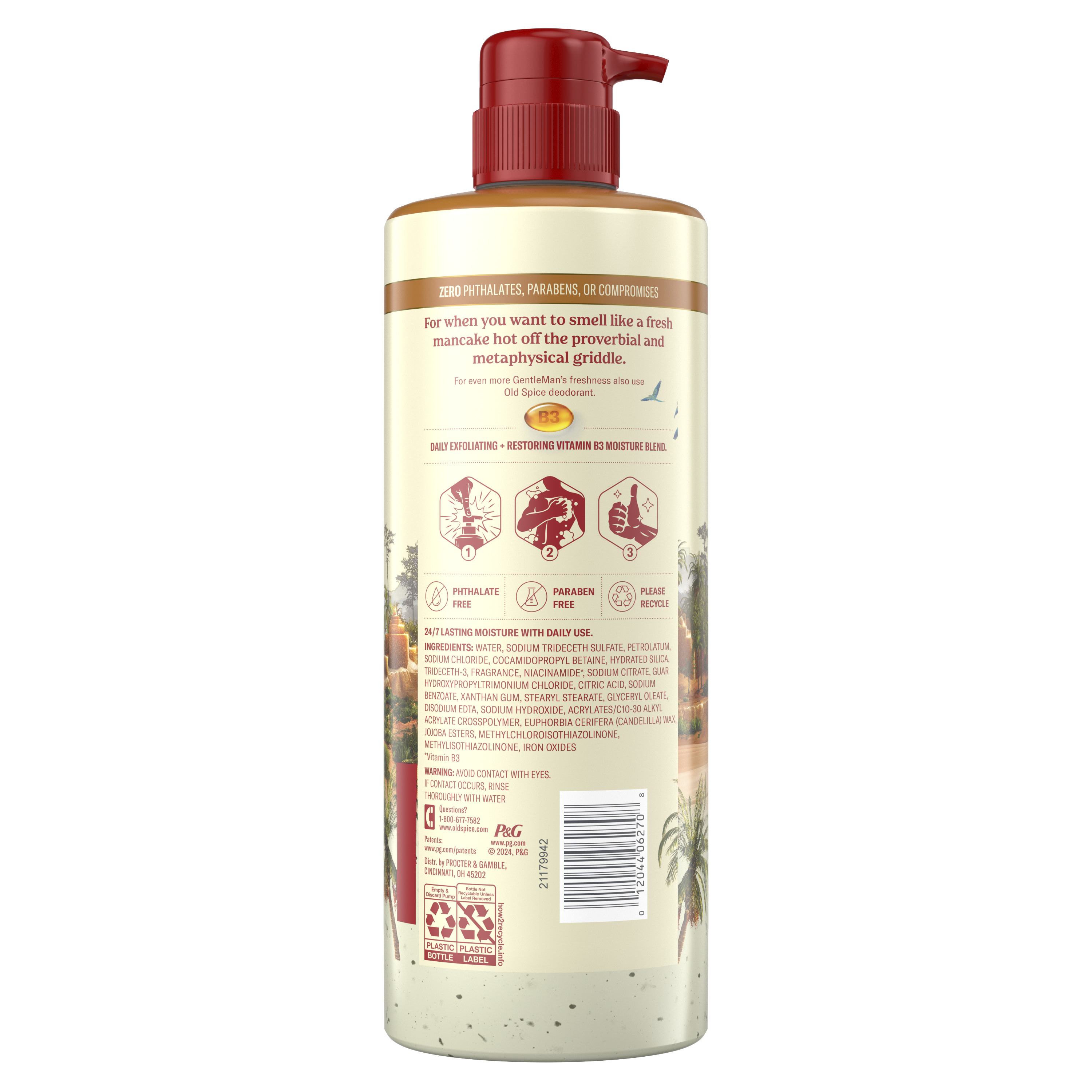 Old Spice Men's Body Wash for Men, Brown Sugar + Cocoa Butter, 26 Oz
back