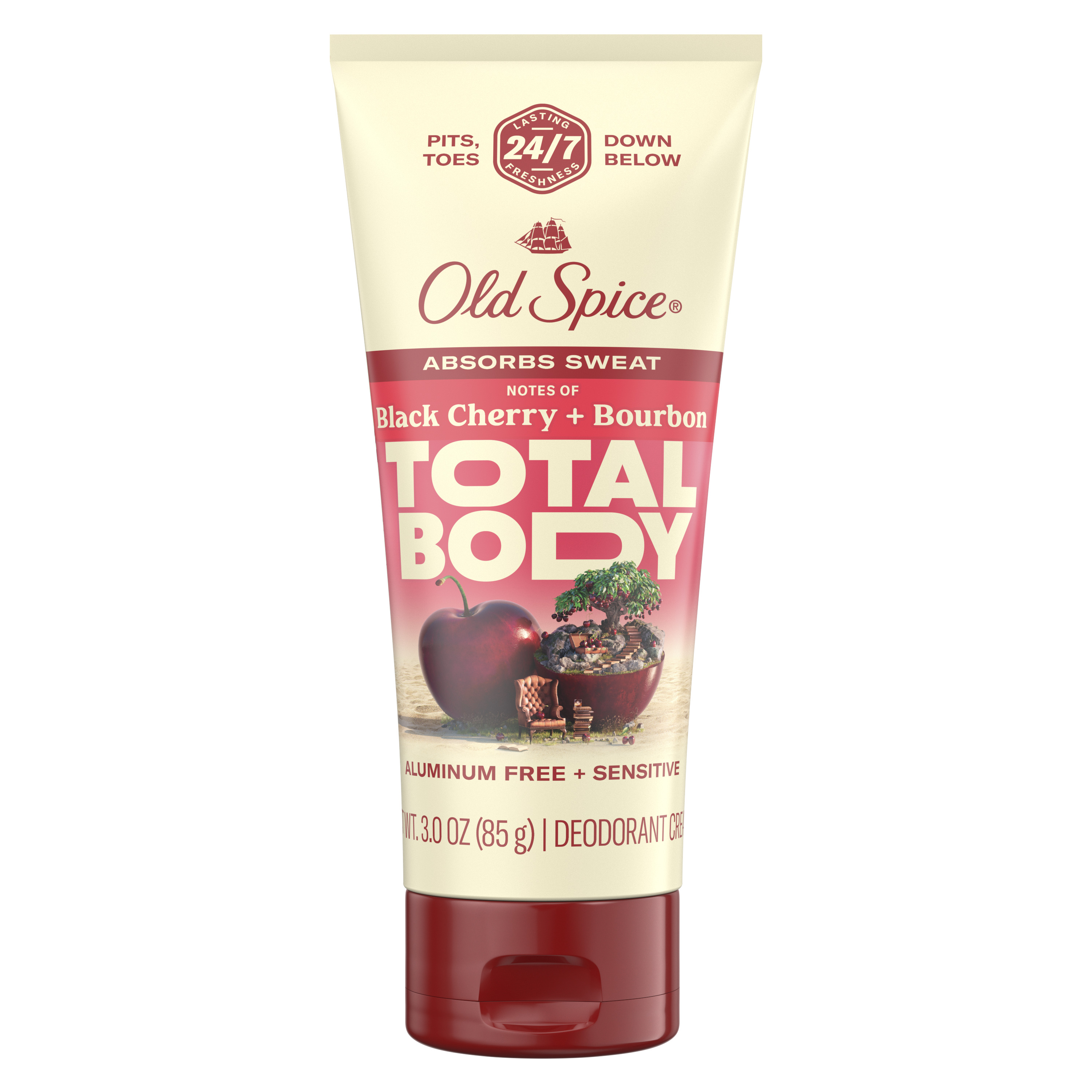 Old Spice Whole Body Deodorant Aluminum Free Stick Black Cherry +