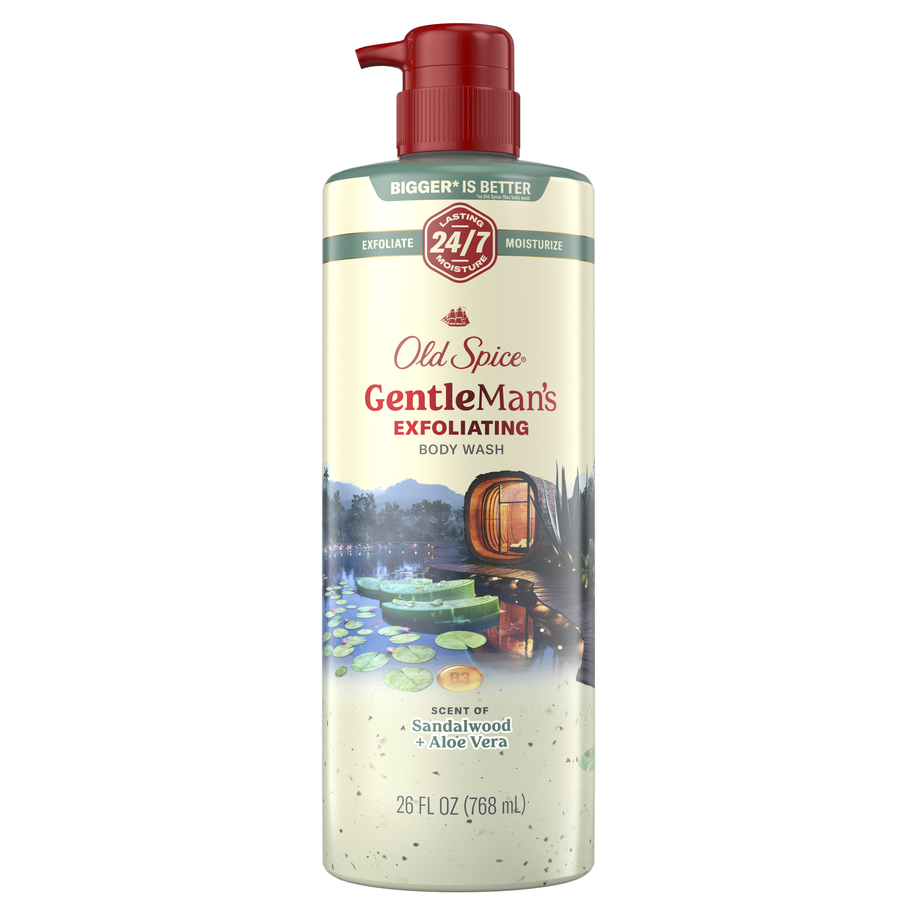 Old Spice Men's Body Wash for Men, Sandalwood + Aloe Vera, 26 Oz