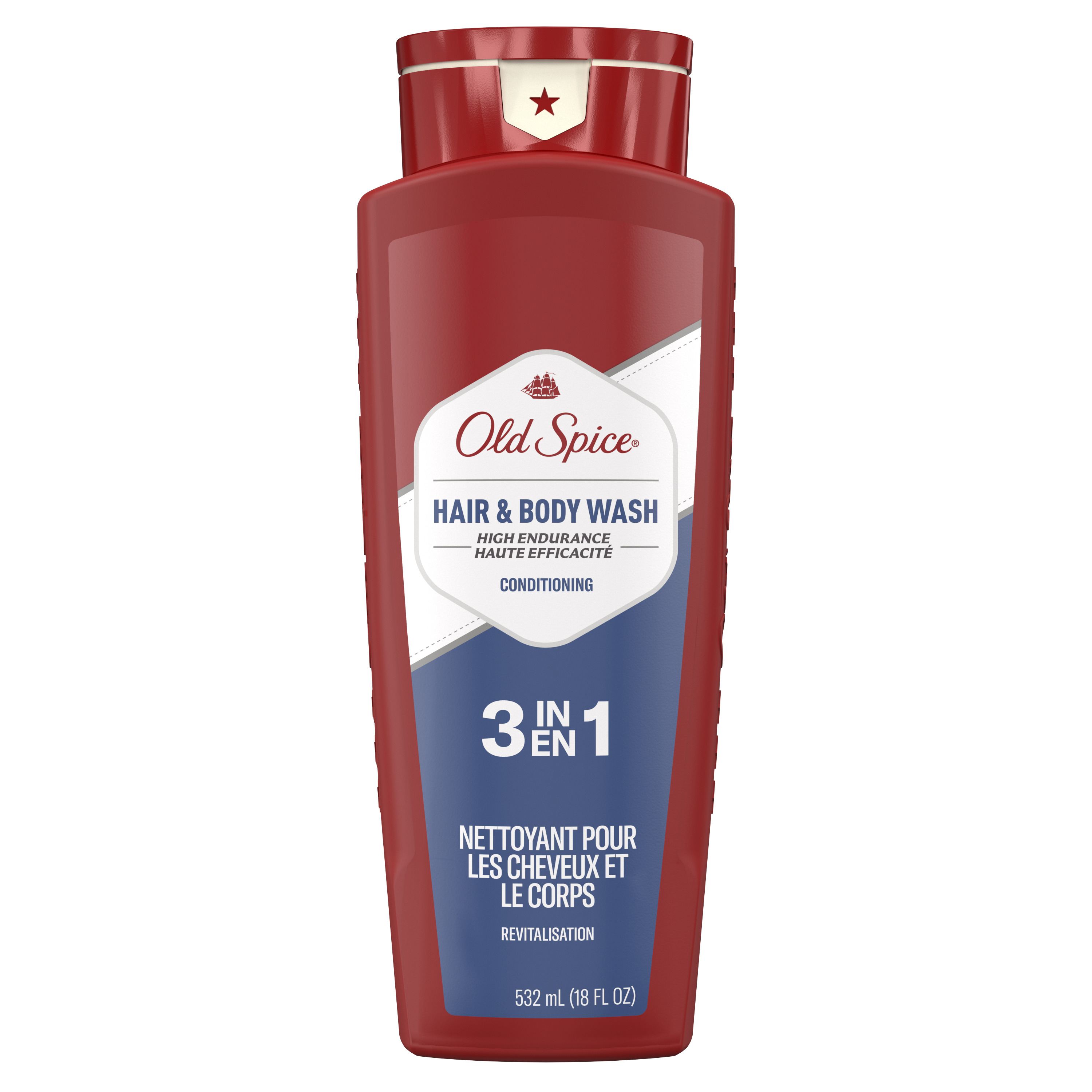 High Endurance Hair & Body Wash Conditioner for Men, 18 fl Oz