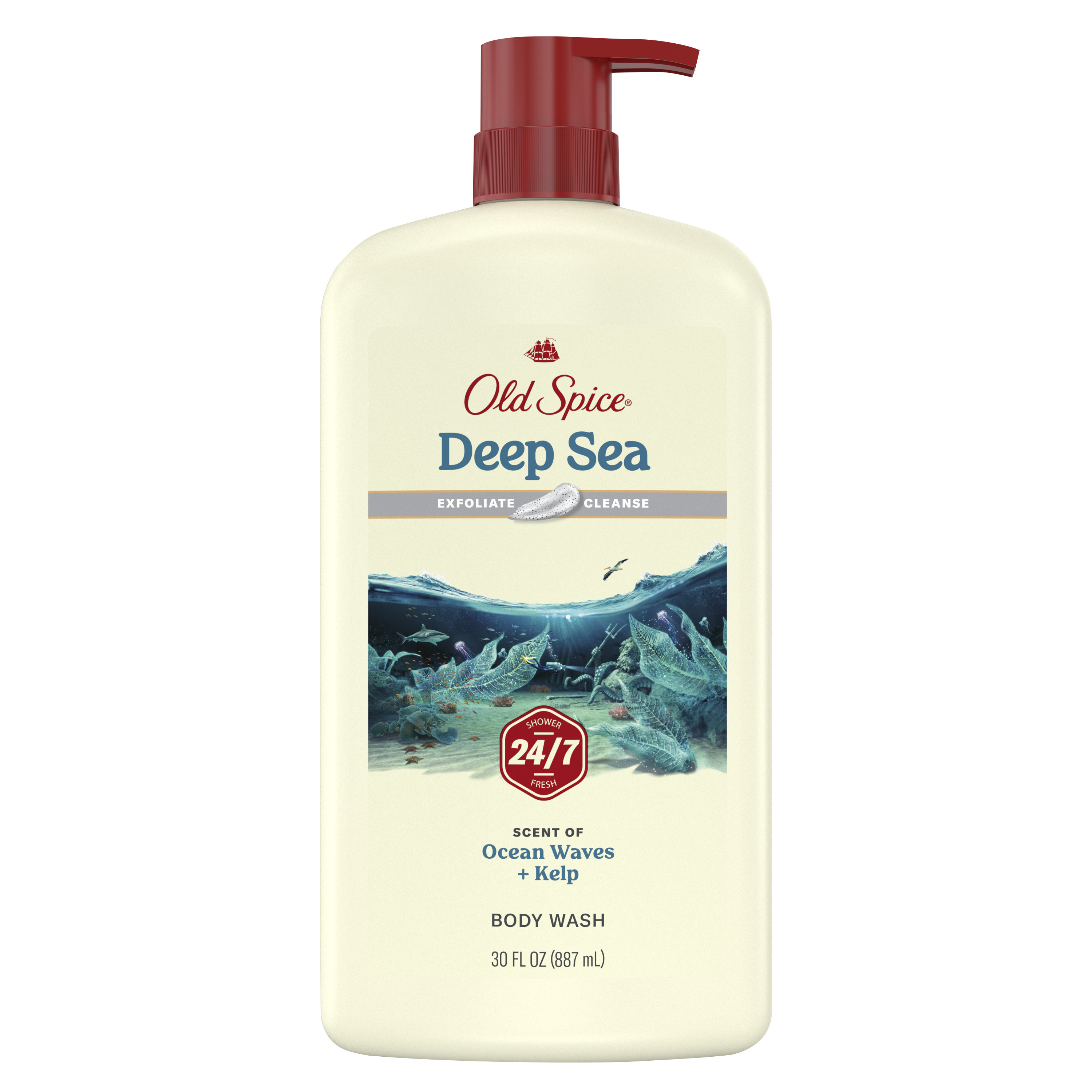 Old Spice Men's Body Wash Deep Cleanse with Deep Sea Minerals, 30 Oz