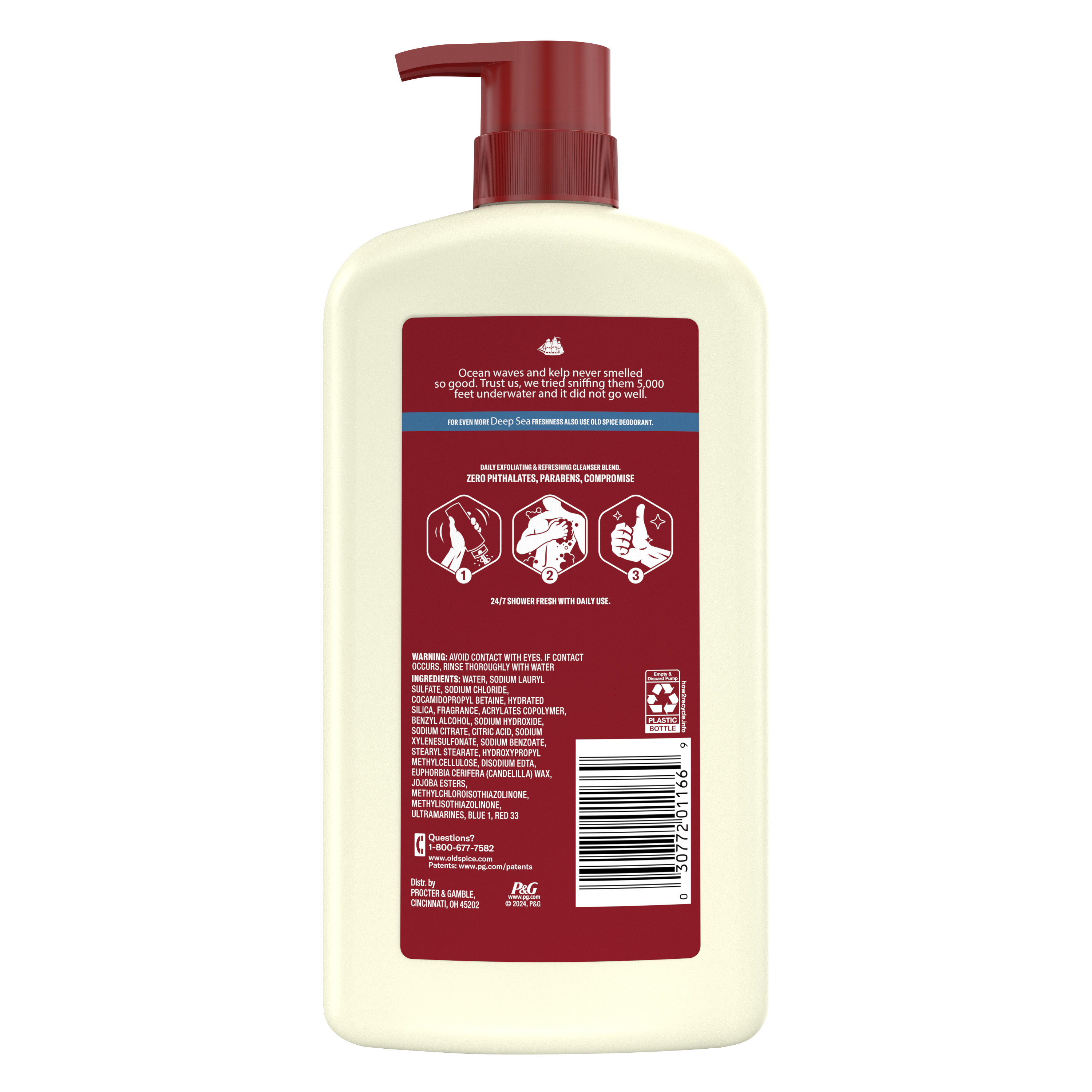 Old Spice Men's Body Wash Deep Cleanse with Deep Sea Minerals, 30 Oz
back