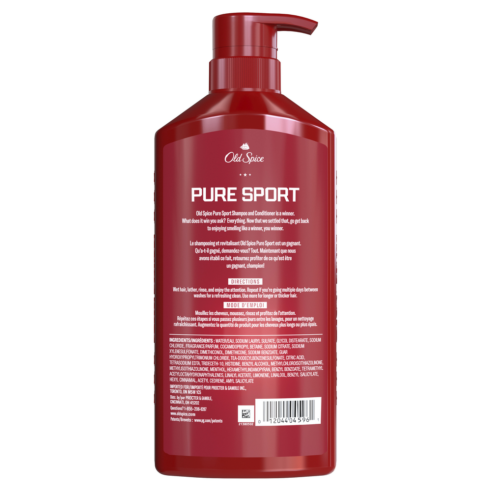 Old Spice Pure Sport 2in1 Shampoo and Conditioner for Men