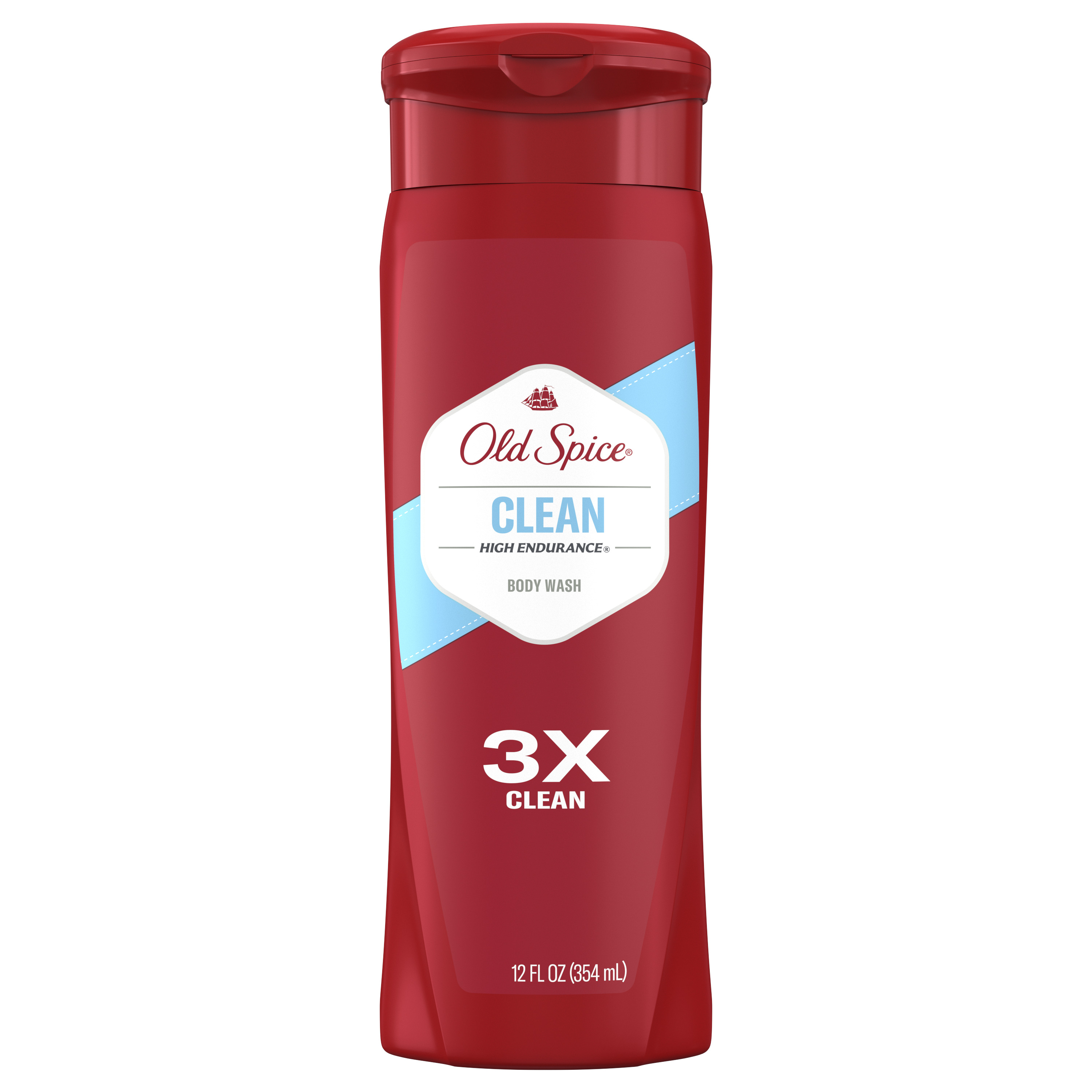 Old Spice High Endurance Body Wash for Men, Clean Scent, 354 ml