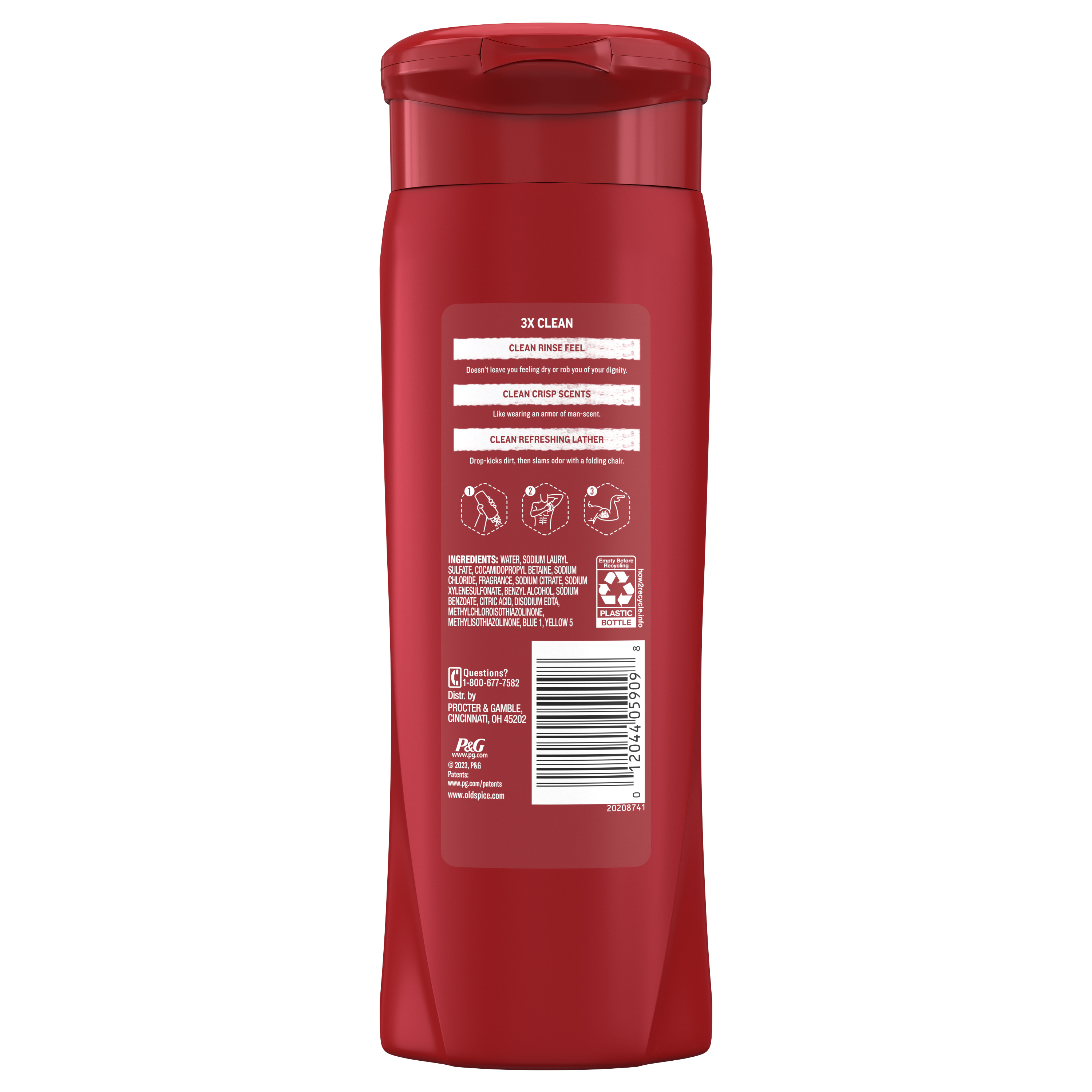 Old Spice High Endurance Body Wash for Men, Clean Scent, 354 ml
back