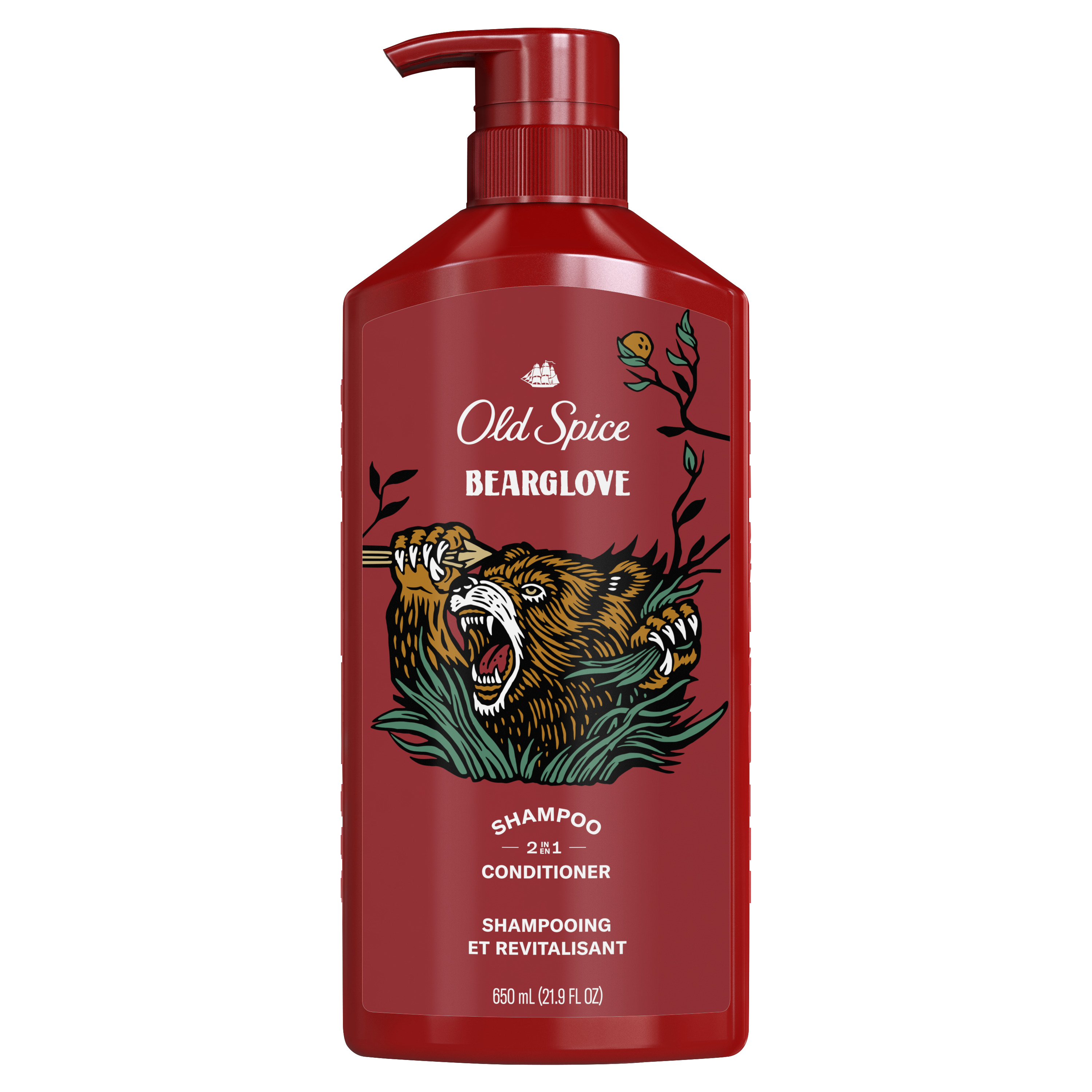 Old Spice Bearglove 2in1 Shampoo and Conditioner for Men, 22 fl Oz