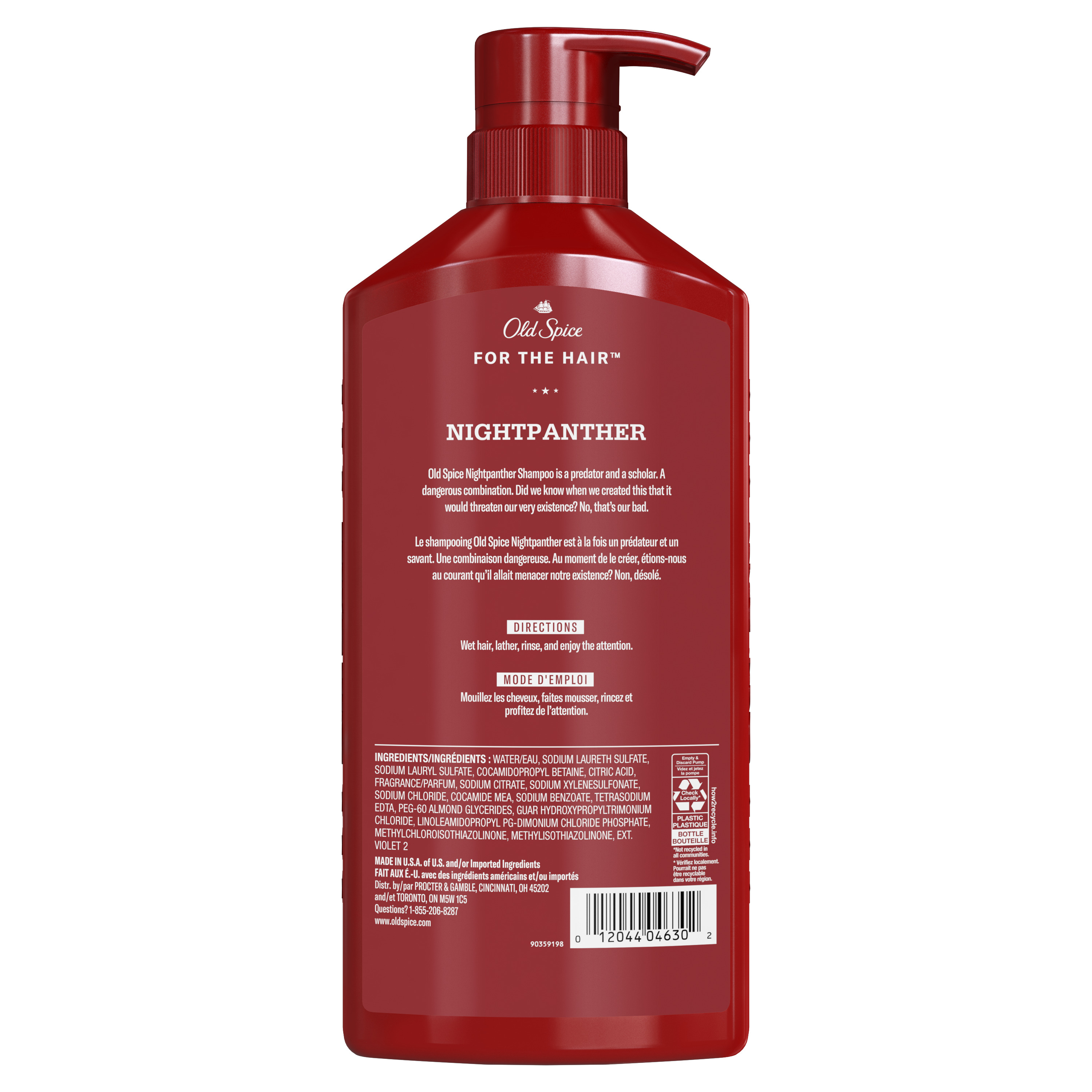 Old Spice Nightpanther Shampoo for Men, 22 fl Oz back
back