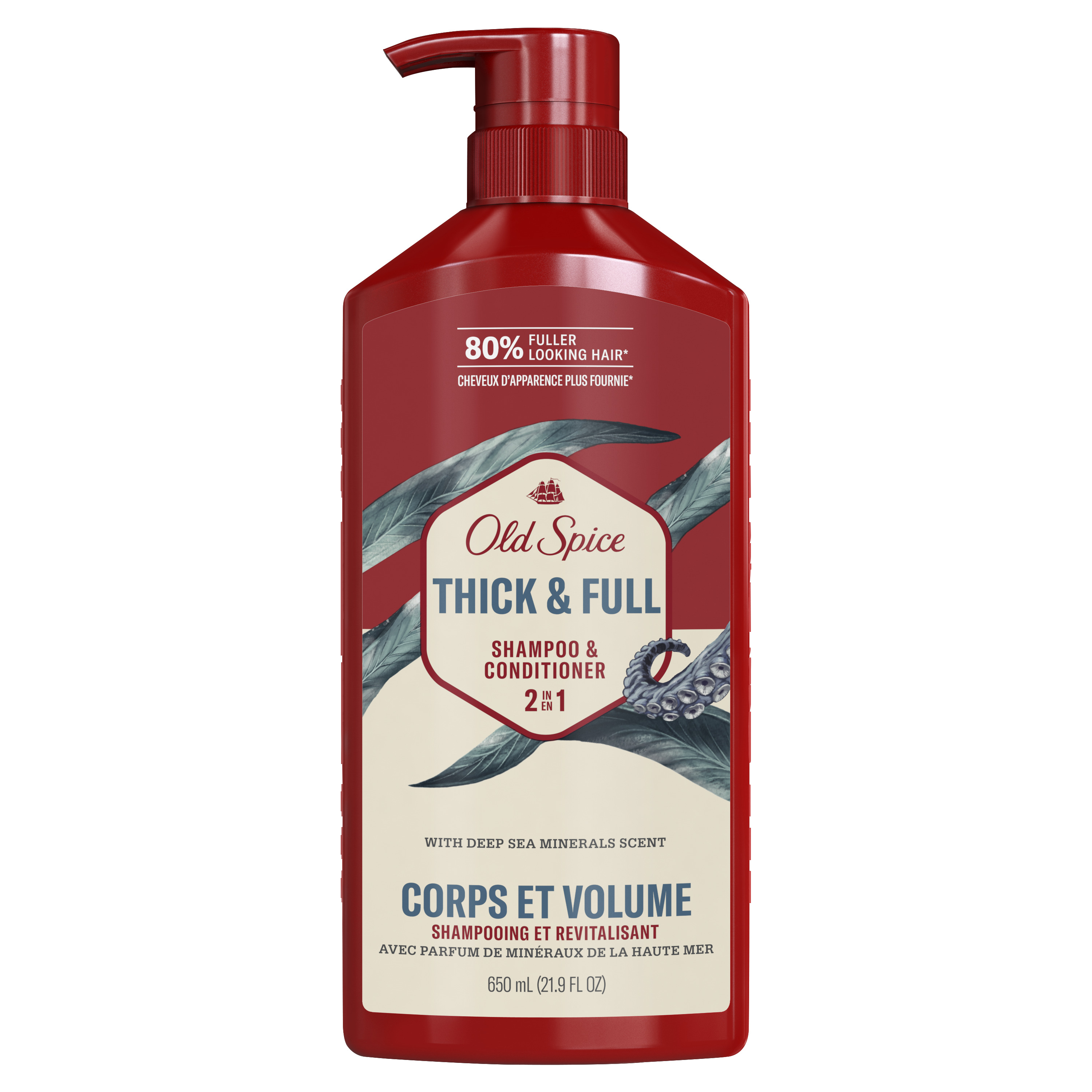 Old Spice Thick and Full 2in1 Shampoo and Conditioner for Men, 21.9oz
