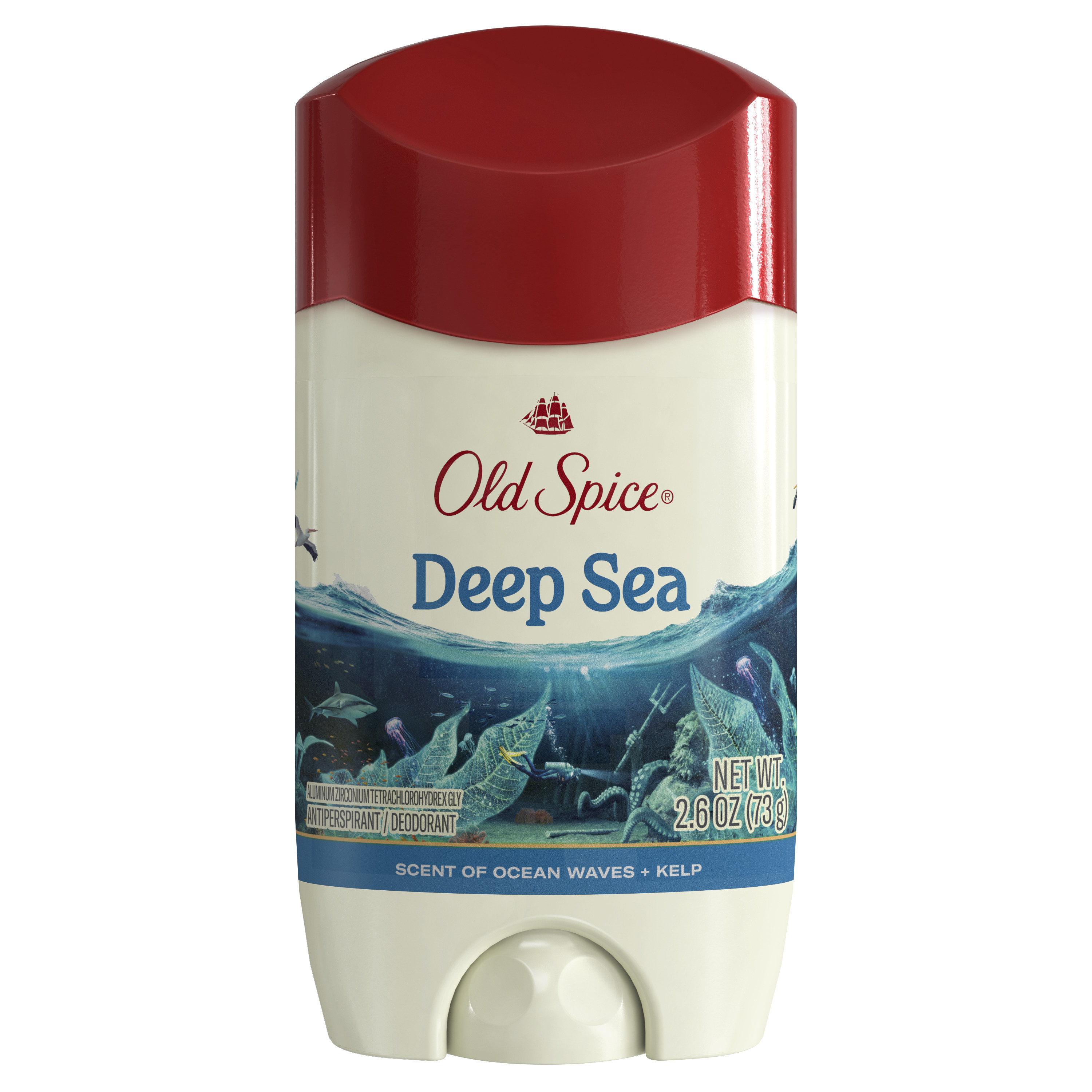 Old Spice Men's Antiperspirant & Deodorant Deep Sea with Ocean Elements front