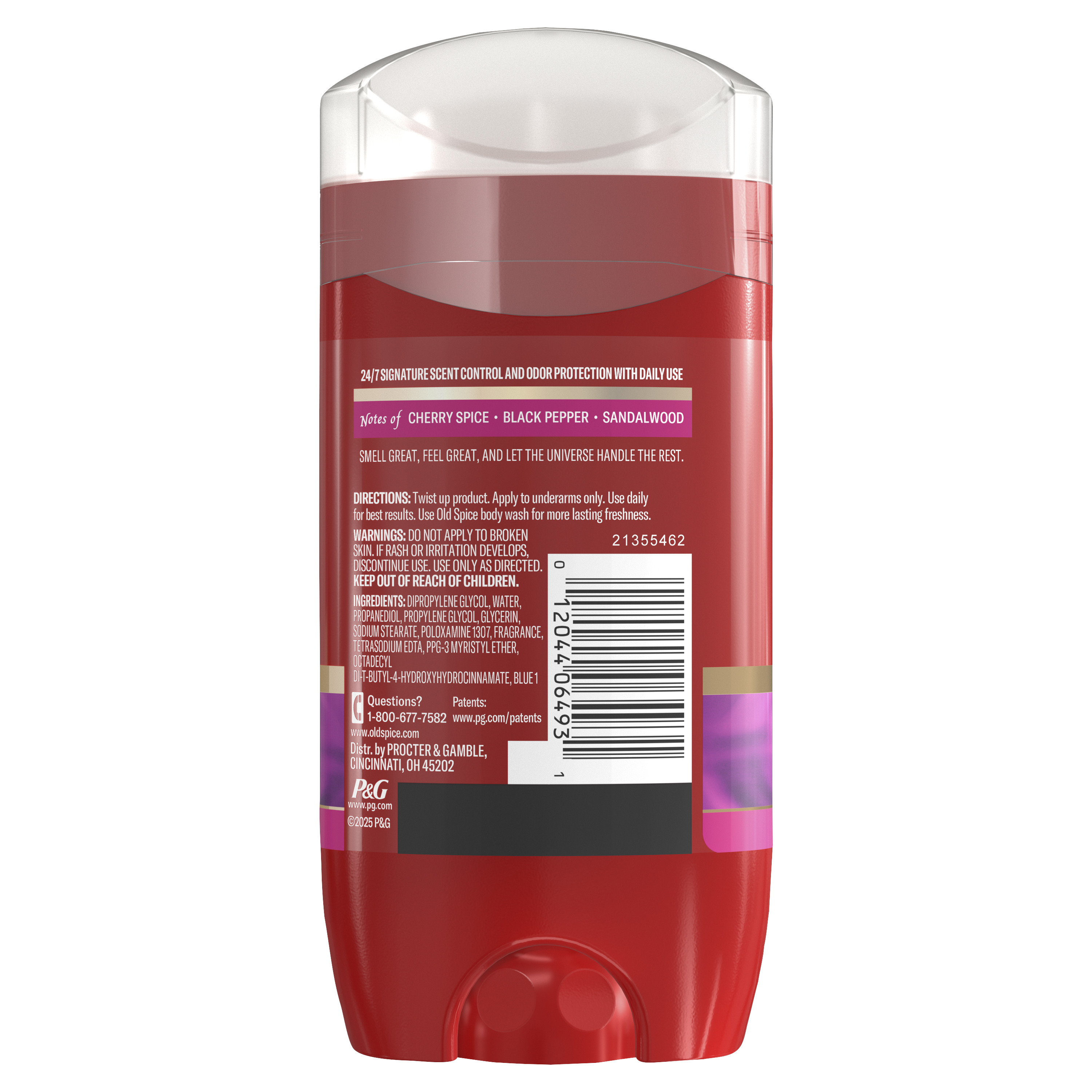 Old Spice Red Collection Deodorant for Men, Karma Scent, 3 Oz back