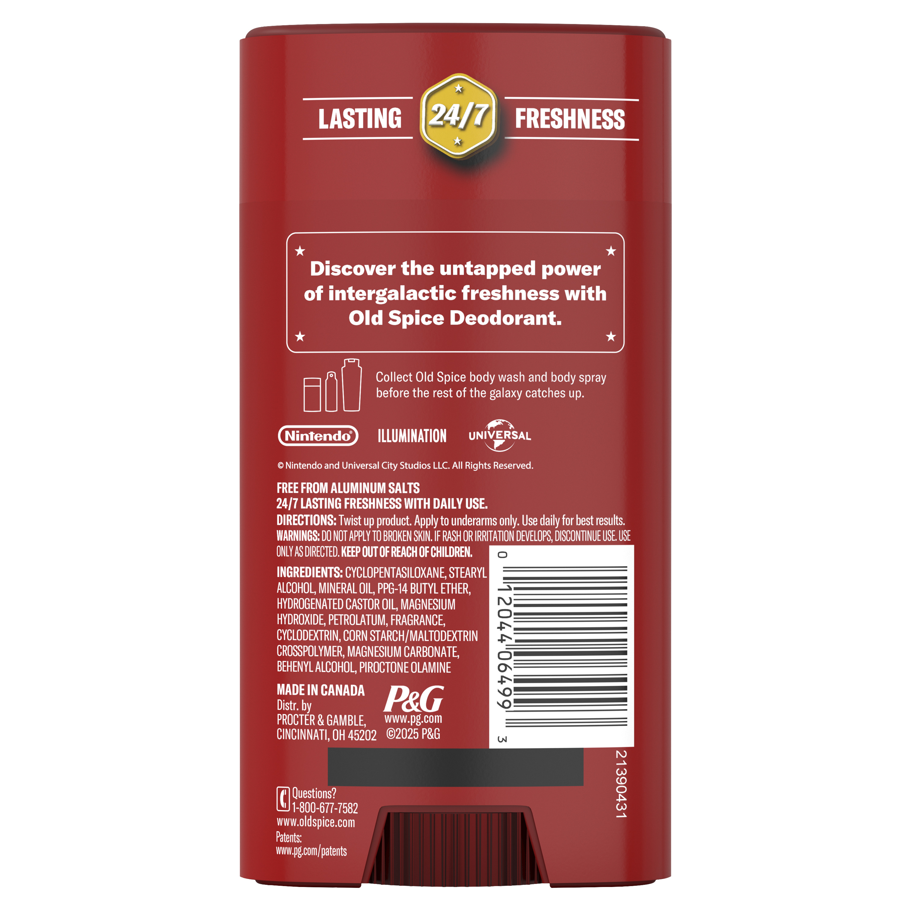 Old Spice Men’s Deodorant, Castle Crush, Old Spice x The Super Mario Galaxy Movie, 3.0 Oz back