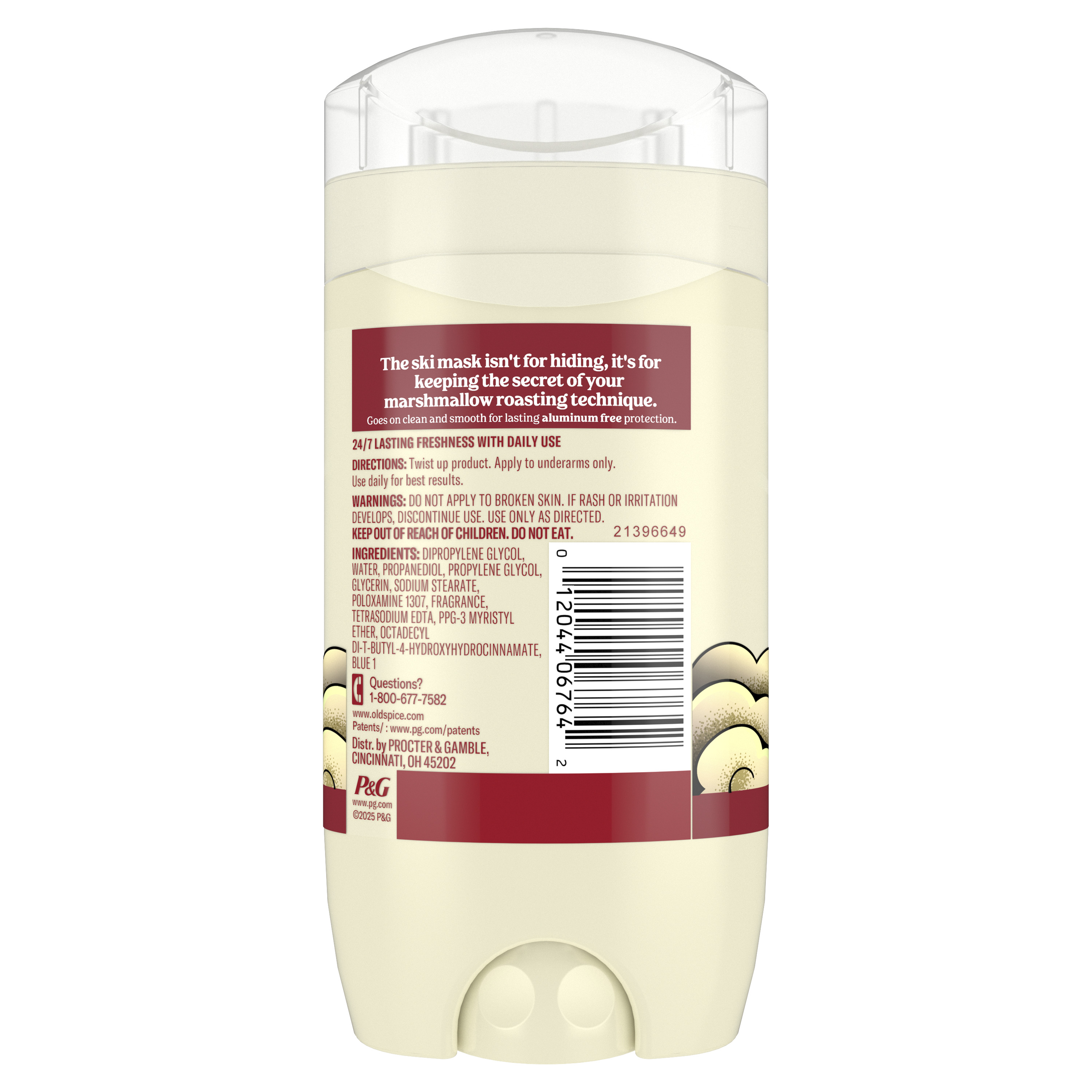 Old Spice Men's Deodorant, Serial Griller, Aluminum Free  back