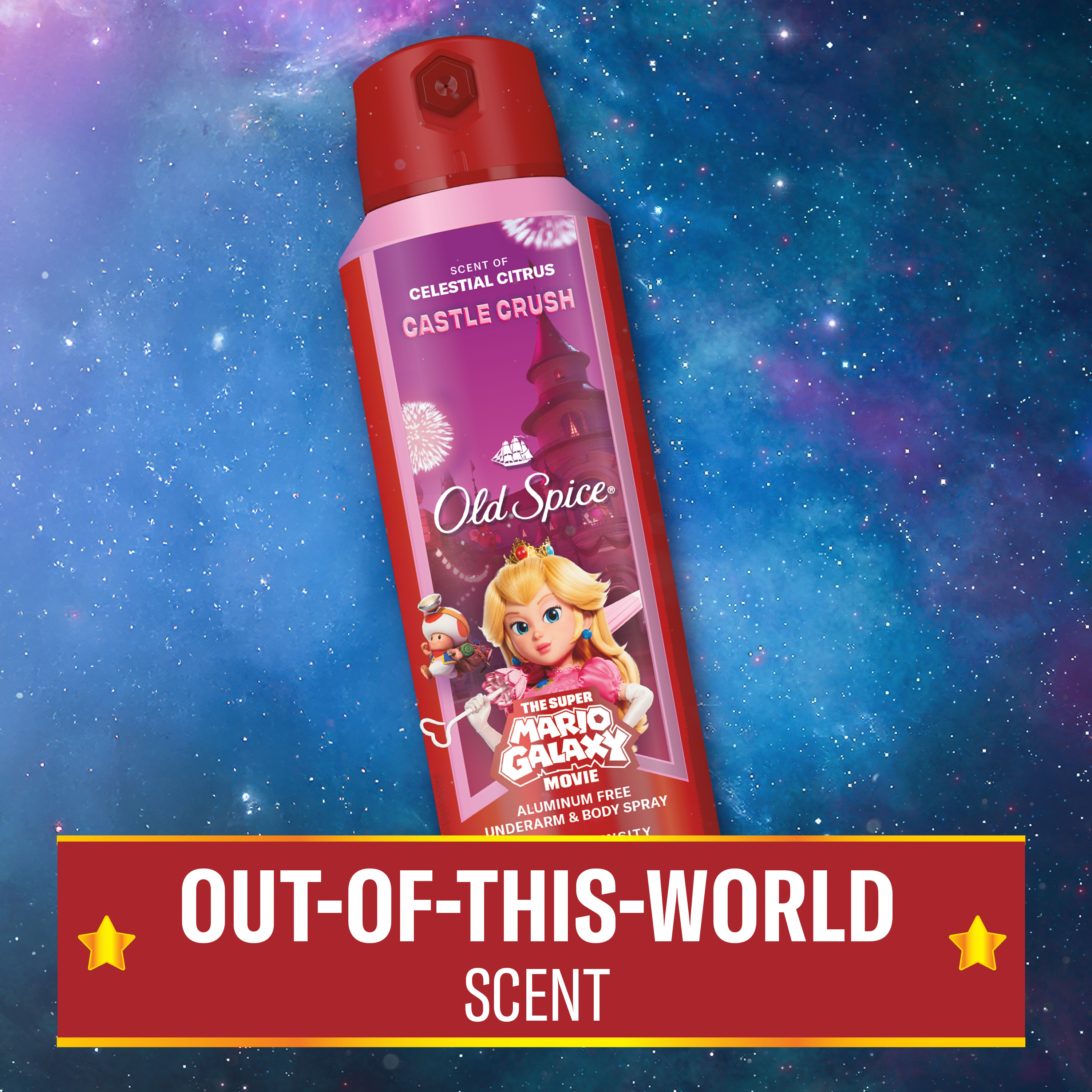 Old Spice Men's Body Spray, Castle Crush, Old Spice x The Super Mario Galaxy Movie