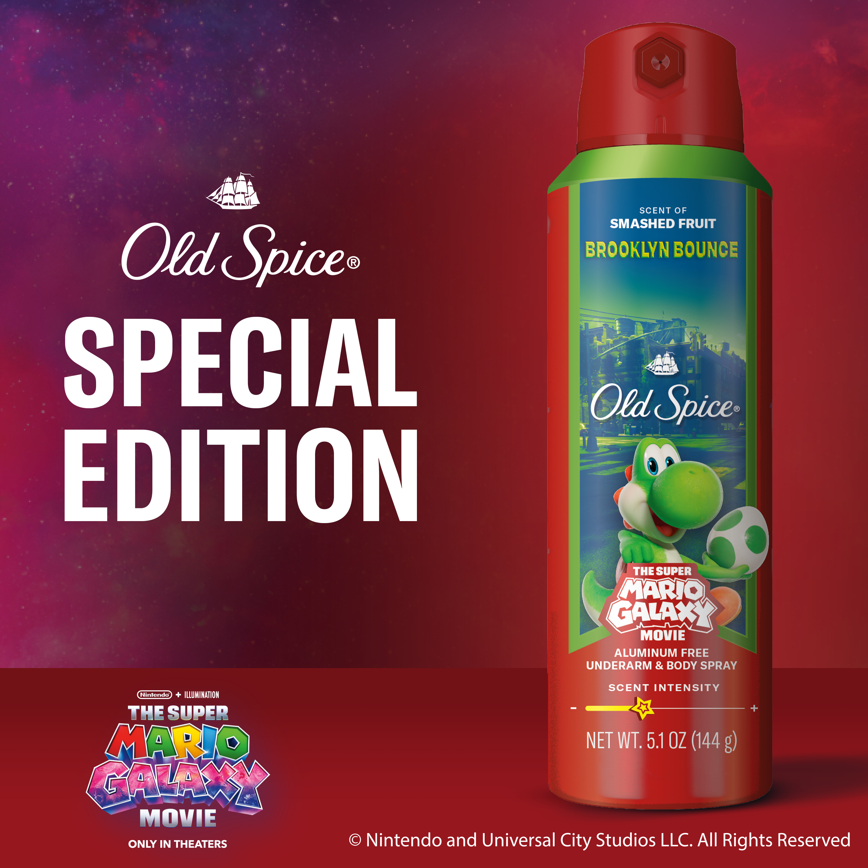 Old Spice Men's Body Spray, Brooklyn Bounce, Old Spice x The Super Mario Galaxy Movie