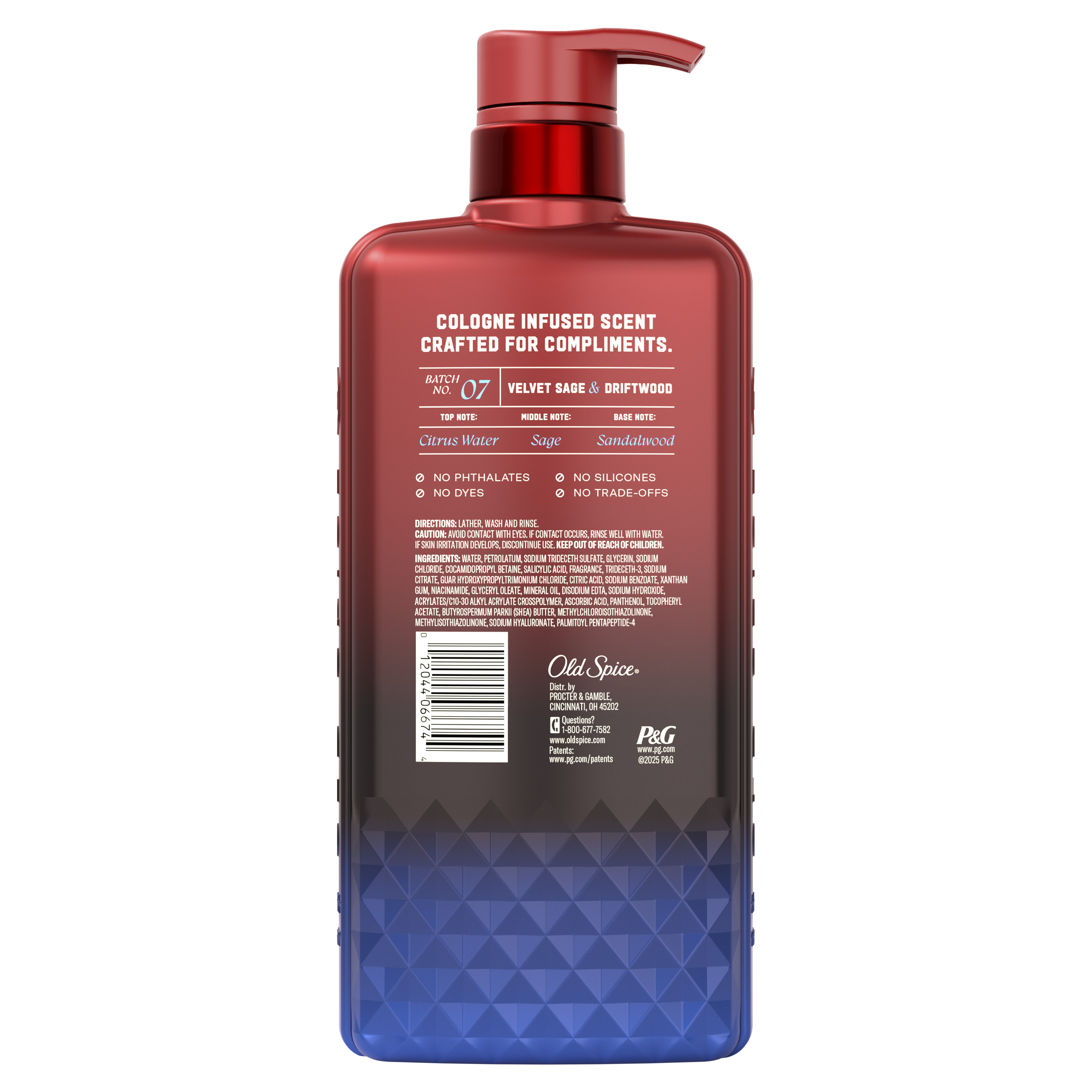 Old Spice Body Wash for Men, The Spice Alchemist Collection, Velvet Sage and Driftwood back