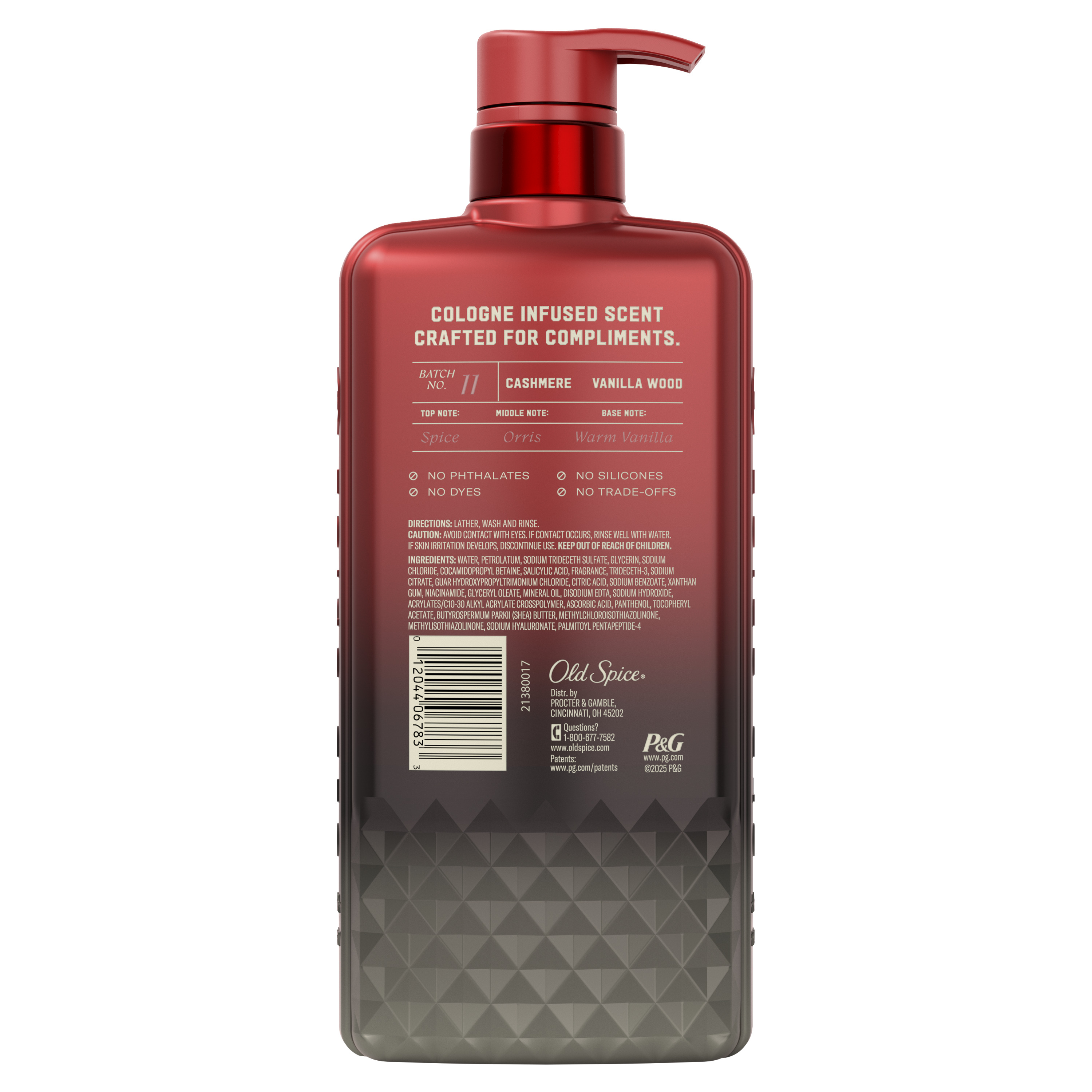 Old Spice Body Wash for Men, The Spice Alchemist Collection, Cashmere and Vanilla Wood back