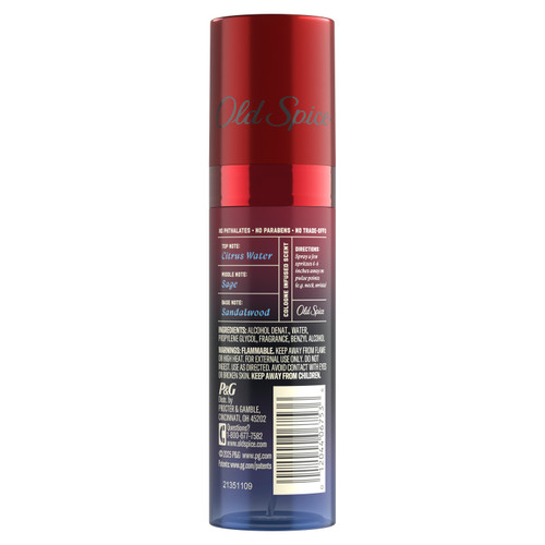 Old Spice Cologne Mist for Men, The Spice Alchemist Collection, Velvet Sage and Driftwood back