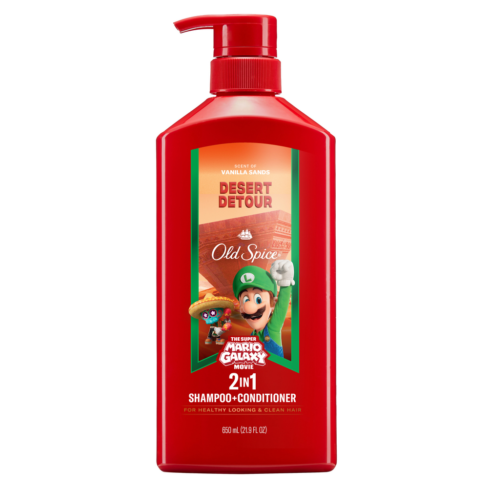 Old Spice 2-in-1 Shampoo & Conditioner, Desert Detour, Old Spice x The Super Mario Galaxy Movie, 21.9 fl oz