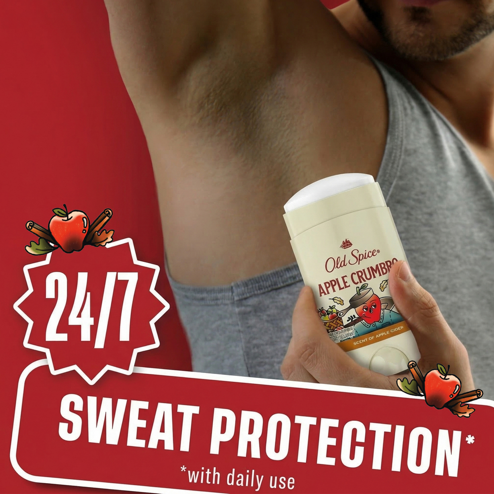 Old Spice Men's Antiperspirant, Apple Crumbro, 2.6oz