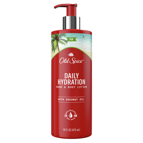 Vandt vil gøre serviet Old Spice Daily Hydration Hand & Body Lotion , Fiji with Coconut Oil