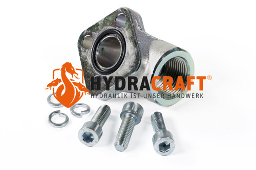 Flanschverschraubung 3-Loch LK40 G3/4" Innengewinde 90° (78214066)