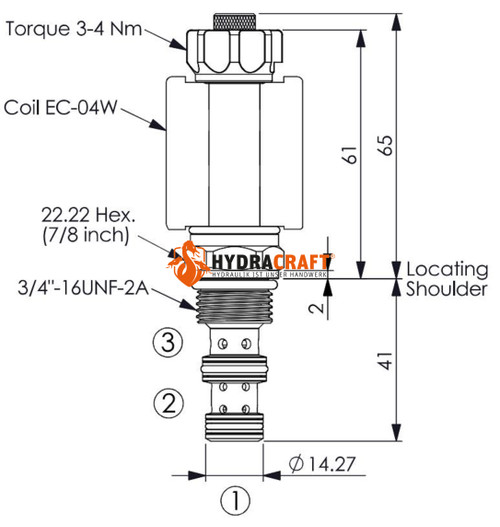 Wegeventil Winner ES-08W-3A-14-M-04 3/2 - normally open Magnet betätigt (78021105)