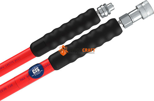 Hochdruckschlauch CEJN inkl. PVC-Schutzschlauch AG 1/4"NPT+Schraubkupplung+Nippel l: 2.000 720bar ro (41440043)