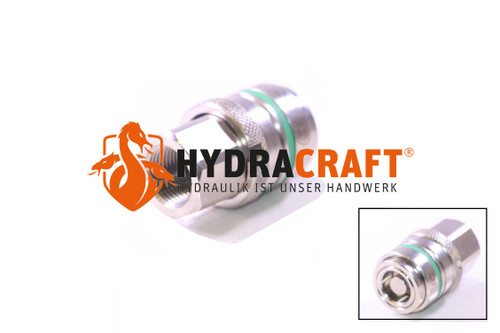 Kupplung CEJN Flüssigkeits-Kupplungen 467-Serie mit Ventil G3/8" IG NBR grüner Farbring (41740014) Kupplung CEJN Flüssigkeits-Kupplungen 467-Serie mit Ventil G3/8" IG NBR grüner Farbring (41740014)