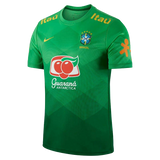 Brazil 20/21 Men's Green Pre-Match Training Retro Shirt