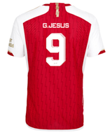 G. JESUS #9 Arsenal 23/24 Authentic Men's Home Shirt - Arsenal Font