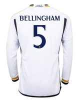 BELLINGHAM #5 Real Madrid 23/24 Men's Home Long Sleeve Shirt