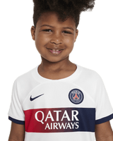 Paris Saint-Germain 23/24 Kid's Away Shirt and Shorts
