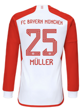 MÜLLER #25 Bayern Munich 23/24 Men's Home Long Sleeve Shirt