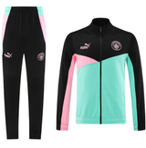 Manchester City 24/25 Men's Turquoise-Black Long Zip Jacket