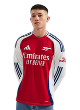 SAKA #7 Arsenal 24/25 Men's Home Long Sleeve Shirt - Arsenal Font