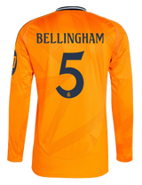 BELLINGHAM #5 Real Madrid 24/25 Men's Away Long Sleeve Shirt