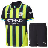 FODEN #47 Manchester City 24/25 Kid's Away Shirt and Shorts - Man City Font