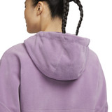 Nike Women's Purple Oversized Full-Zip Fleece Hoodie