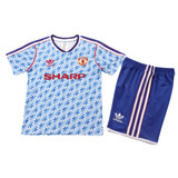 Manchester United 90/92 Kid's Away Retro Mini-Kit