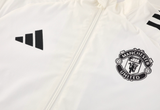 Manchester United 25/26 Men's White Long Zip Windbreaker