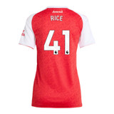 RICE #41 Arsenal 25/26 Women's Home Shirt - PL Font