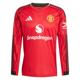 B.FERNANDES #8 Manchester United 25/26 Men's Home Long Sleeve Shirt - PL Font