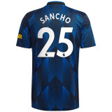 SANCHO #25 Kid's 21/22 Manchester United Third Shirt and Shorts