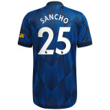 SANCHO #25 Men's 21/22 Authentic Manchester United Third Shirt